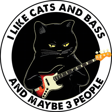 I Like Cats And Bass And Maybe 3 People Bass Guitar Player Hooded Wearable Blanket