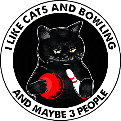 I Like Cats And Bowling And Maybe 3 People Funny Cat Lovers Kids Sweatshirt