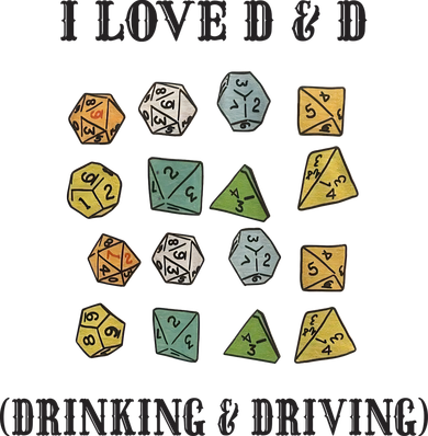 I Love D & D Drinking And Driving Funny Dragons RPG Lover Kids T-Shirt