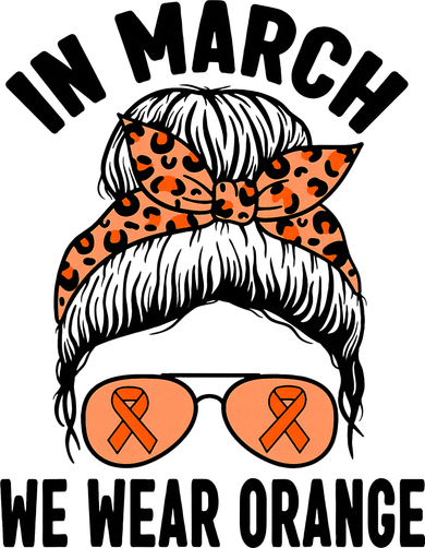 In March We Wear Orange MS Multiple Sclerosis Polo