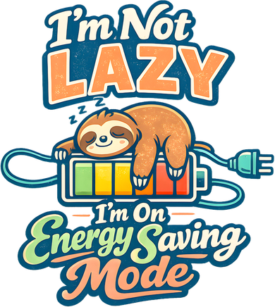 I'm Not Lazy I'm On Energy Saving Mode Funny Sloth Doggie Tank