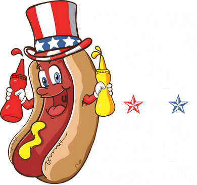 Its Not The 4th Of July Until My Wiener Comes Out Hot Dog Kids Hoodie