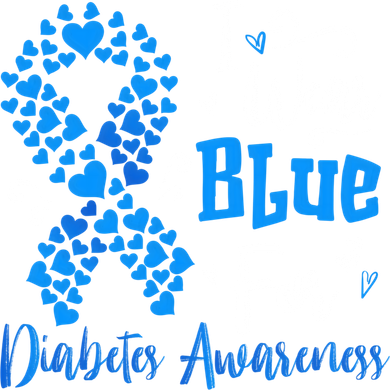 In November We Wear Blue Ribbon Diabetes Awareness Month Cool Gift Kids Hoodie