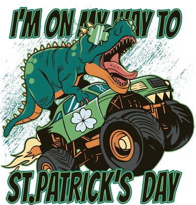 Im On My Way To St Patricks Day Dinosaur Women's Sweatshirt