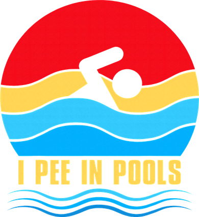 I Pee In Pools Funny Swimmer Coach Player Button