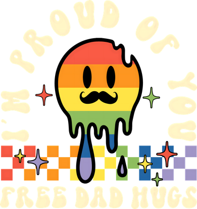 Im Proud Of You Free Dad Hugs LGBT Kids T-Shirt