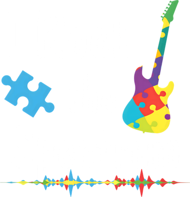 I Rock The Spectrum Funny Gift Autism Awareness Electric Guitar Gift Tank Top