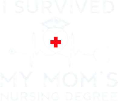 I Survived My Moms Nursing Degree Proud Son Daughter Nurse Beanie