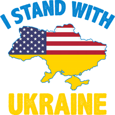 I Stand With Ukraine Map American Flag Us Support Ukrainian Gift Coaster