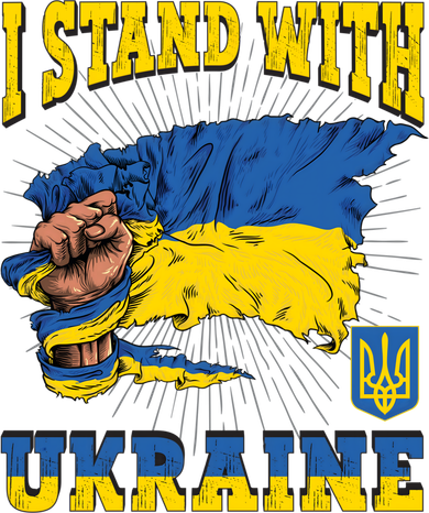 I Stand With Ukraine Ukrainian Fist Flag Meaningful Gift Kids T-Shirt