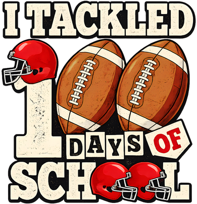 I Tackled 100 Days Of School Kids Long Sleeve Shirt