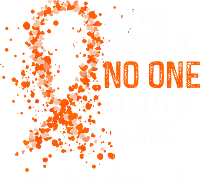 In This Family No One Fights Alone Leukemia Awareness Kids T-Shirt