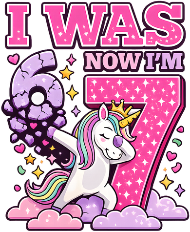 I Was 6 Now I'm 7 Unicorn Girl 67 Birthday  Tumbler