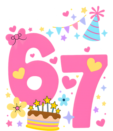I Was 6 Now I’m 7 Cute 7th Birthday 6-7 Meme Bucket Hat