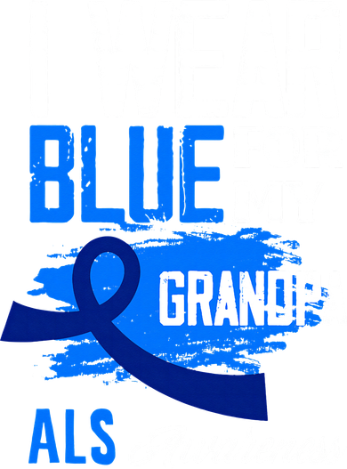 I Wear Blue For My Grandpa Support ALS Awareness Women's Dry Zone Grid Polo