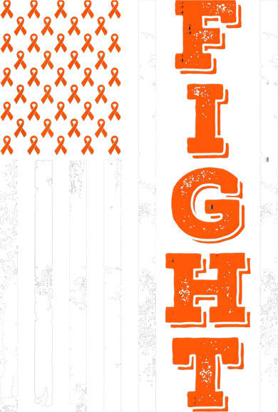 I Wear Orange Fight Kidney Cancer Awareness American Flag Women's Long Sleeve Shirt