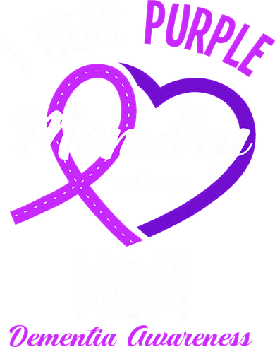 I Wear Purple In Memory For My Mom Dementia Awareness Women's T-Shirt