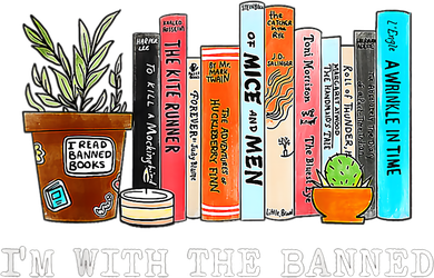 I'm With The Banned Banned Books Reading Books Kids Long Sleeve Shirt