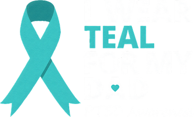 I Wear Teal For My Dad PTSD Awareness Teal Ribbon Hoodie