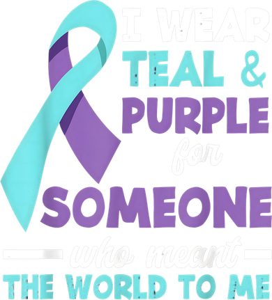 I Wear Teal & Purple For Someone I Love Suicide Prevention Doggie Tank