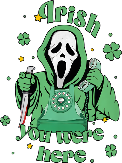 Irish You Were Here Horror Scary Patrick's Day Ghostface Toddler Hoodie