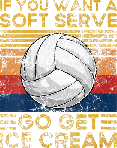 If You Want A Soft Serve Go Get Ice Cream Volleyball Doggie Tank