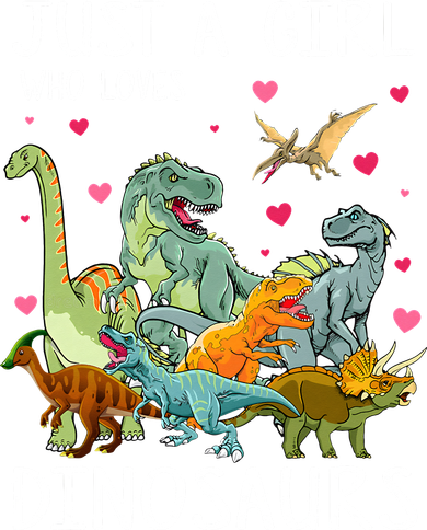 Just A Girl Who Loves Dinosaurs T Rex Dinosaur Kids Hoodie