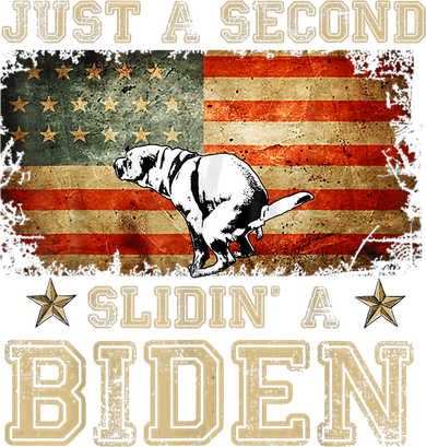 Just A Second Slidin’ A Biden – Funny Political Anti Biden Tote Bag