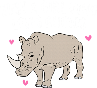 Just a Who Loves Rhinos Cute Rhinoceros Lover Women's Sweatshirt