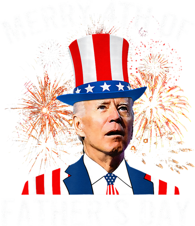 Joe Biden Merry 4th Of Father's Day Funny 4th Of July Kids Long Sleeve Shirt