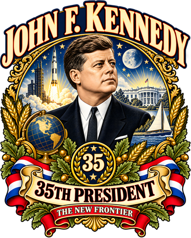 John F. Kennedy 35th President New Frontier Kids Hoodie