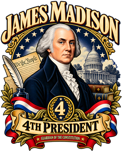 James Madison 4th President Guardian Of The Constitution Doggie Tank