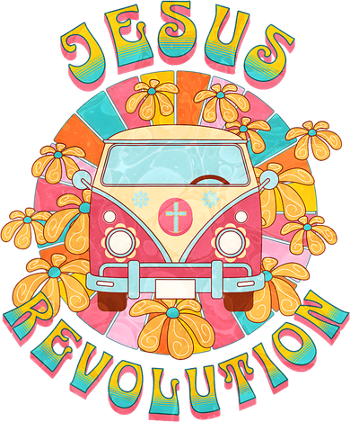 Jesus Revolution People Retro Van Bus Christian Faith Tote Bag