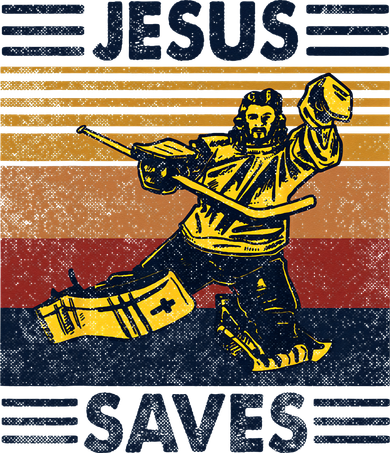 Jesus Saves Ice Hockey Goalie Sport Religious Christian Gift Kids Hoodie