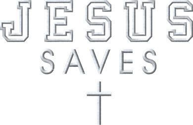 Jesus Saves Simple Cross Logo Christian Faith Hope Love Embroidered Women's Hoodie