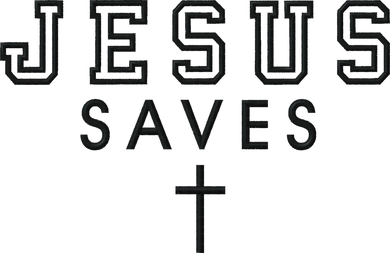 Jesus Saves Simple Cross Black Stitched Logo Christian Faith Hope Love Embroidered Hooded Wearable Blanket