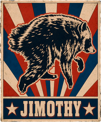 Jimothy Viral Raccoon Poster Funny Trash Panda Coffee Mug
