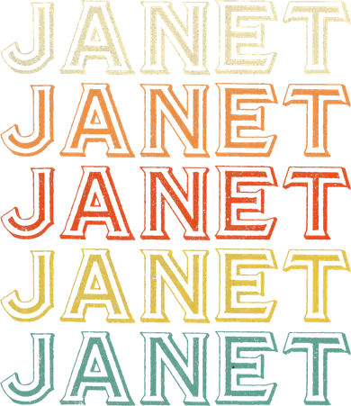 Janet Vintage Retro For Women Men Women's Tank Top