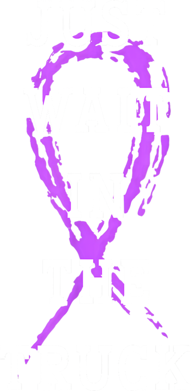 Just Wait In The Truck Purple Ribbon Cancer Awareness Day Hat