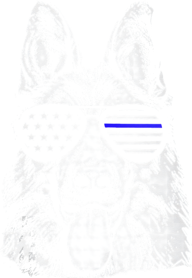 K9 Police Thin Blue Line German Shepherd Patriotic Baby Bodysuit