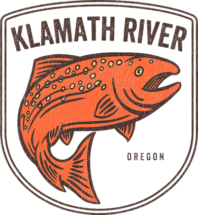 Klamath River Oregon OR Salmon Fishing Vintage Retro Santa Hat