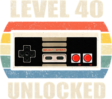 Level 40 Unlocked Video Gamer 40th Birthday Gifts Tea Kids T-Shirt