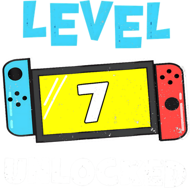 Level 7 unlocked Gamer 7th Birthday Gift Video Game lovers Polo