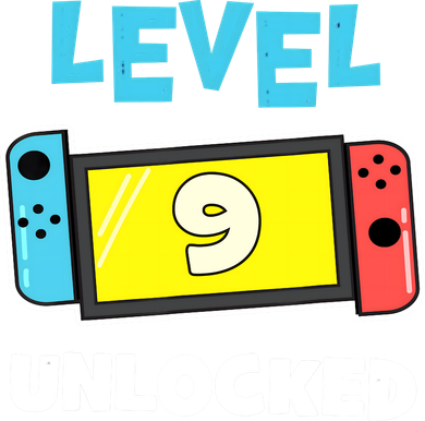 Level 9 unlocked Gamer 9th Birthday Gift Video Game lovers Doggie Tank