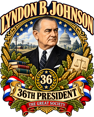Lyndon B. Johnson 36th President Great Society Backpack