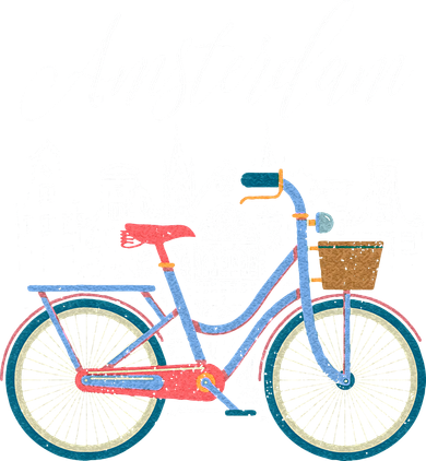 Love Cycling Luv Amsterdam Retro Bike Gift Design Idea Backpack