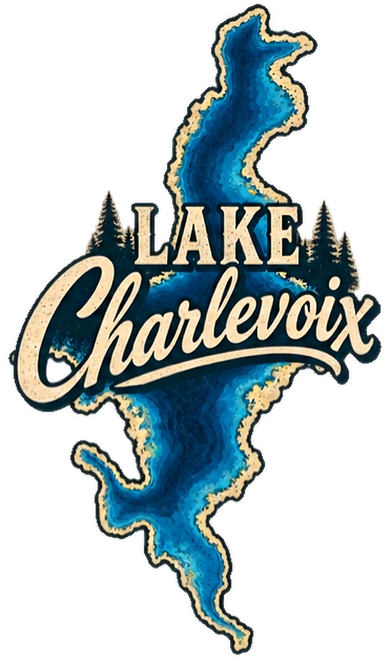 Lake Charlevoix Map Kids T-Shirt