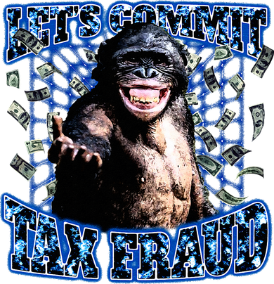 Lets Commit Tax Fraud Vintage Bootleg Rap 90s Monkey Hooded Wearable Blanket