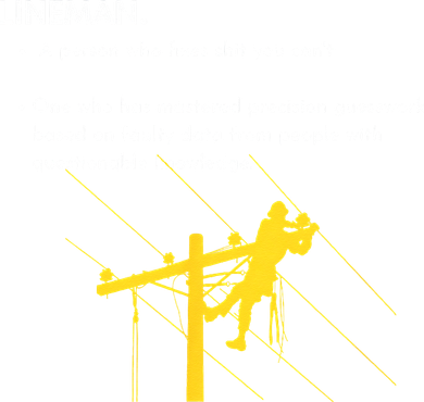 Lineman Definition with Pole Climber for Line Sarcastic Doggie Tank