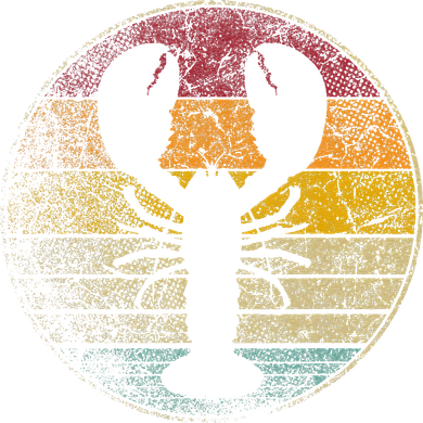 Lobster Fish Seafood Fishing Vintage Distressed Retro Style Polo